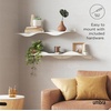 image:imageUmbra Surf Wall Shelves Floating Metal for Wall Storage Set of 2 Sand  Powdercoated steel holds 15 lbs each hidden connector system multiple orientations easy mount hardwareSand