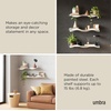 image:imageUmbra Surf Wall Shelves Floating Metal for Wall Storage Set of 2 Sand  Powdercoated steel holds 15 lbs each hidden connector system multiple orientations easy mount hardwareSand