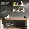 image:imageUmbra Surf Wall Shelves Floating Metal for Wall Storage Set of 2 Sand  Powdercoated steel holds 15 lbs each hidden connector system multiple orientations easy mount hardwareSand