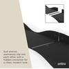 image:imageUmbra Surf Wall Shelves Floating Metal for Wall Storage Set of 2 Sand  Powdercoated steel holds 15 lbs each hidden connector system multiple orientations easy mount hardwareBlack
