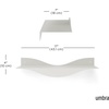 image:imageUmbra Surf Wall Shelves Floating Metal for Wall Storage Set of 2 Sand  Powdercoated steel holds 15 lbs each hidden connector system multiple orientations easy mount hardwareSand