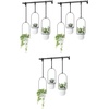 image:imageUmbra Triflora Hanging Planter Indoor Herb Garden Set of 3 WhiteBlack  Extendable metal rod adjustable rope lengths fits standard pots wall or ceiling mount holds 15 lbs recycled plasticWhiteBlack