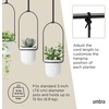 image:imageUmbra Triflora Hanging Planter Indoor Herb Garden Set of 3 WhiteBlack  Extendable metal rod adjustable rope lengths fits standard pots wall or ceiling mount holds 15 lbs recycled plasticWhiteBlack