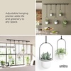 image:imageUmbra Triflora Hanging Planter Indoor Herb Garden Set of 3 WhiteBlack  Extendable metal rod adjustable rope lengths fits standard pots wall or ceiling mount holds 15 lbs recycled plasticWhiteBlack