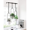 image:imageUmbra Triflora Hanging Planter Indoor Herb Garden Set of 3 WhiteBlack  Extendable metal rod adjustable rope lengths fits standard pots wall or ceiling mount holds 15 lbs recycled plasticWhiteBlack