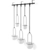 image:imageUmbra Triflora Hanging Planter Indoor Herb Garden Set of 3 WhiteBlack  Extendable metal rod adjustable rope lengths fits standard pots wall or ceiling mount holds 15 lbs recycled plasticWhiteBlack
