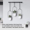 image:imageUmbra Triflora Hanging Planter Indoor Herb Garden Set of 3 WhiteBlack  Extendable metal rod adjustable rope lengths fits standard pots wall or ceiling mount holds 15 lbs recycled plasticWhiteBlack