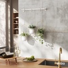 image:imageUmbra Triflora Hanging Planter Indoor Herb Garden Set of 3 WhiteBrass  Extendable metal rod adjustable rope lengths fits standard pots wall or ceiling mount holds 15 lbs recycled plasticWhiteBrass