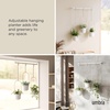 image:imageUmbra Triflora Hanging Planter Indoor Herb Garden Set of 3 WhiteBrass  Extendable metal rod adjustable rope lengths fits standard pots wall or ceiling mount holds 15 lbs recycled plasticWhiteBrass