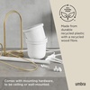 image:imageUmbra Triflora Hanging Planter Indoor Herb Garden Set of 3 WhiteBrass  Extendable metal rod adjustable rope lengths fits standard pots wall or ceiling mount holds 15 lbs recycled plasticWhiteBrass