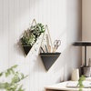 image:imageUmbra Trigg Hanging Planter Vase Wall Decor Set of 2 Pots Containers for Succulents Cactus Faux Plants and More Small WhiteNickelBlackBrass