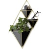 image:imageUmbra Trigg Hanging Planter Vase Wall Decor Set of 2 Pots Containers for Succulents Cactus Faux Plants and More Small WhiteNickelBlackBrass