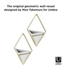 image:imageUmbra Trigg Hanging Planter Vase Wall Decor Set of 2 Pots Containers for Succulents Cactus Faux Plants and More Small WhiteNickelWhiteBrass
