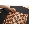 image:imageUmbra Wobble Chess Set Walnut and Maple Wood Board 15x15Inch Walnut  Chrome plated details weighted playing pieces interactive concave designWobble
