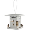 image:imageUmbra Bird Cafe Bird Feeder Outdoor Hanging Seed Dispenser Grey  Wraparound tray steel cable easy refill weather resistant plastic