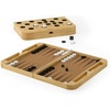image:imageUmbra Blitz 2in1 Backgammon amp Checkers Set  Folding Decorative Board Game with Ashwood Checkerboard Cork Backgammon Interior Includes 32 Pieces amp Dice