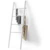 image:imageUmbra Leana Decorative Ladder Expandable Blanket Rack Bathroom Towel Holder and Clothes Organizer Regular WhiteWhite