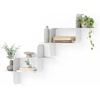 image:imageUmbra Montage Floating Wall Shelf Metal Set of 2 BlackWhite