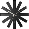 image:imageUmbra Ribbon Modern 12 Wall Clock Silent Non Ticking Battery Operated Quartz Movement BlackBlack