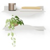 image:imageUmbra Surf Wall Shelves Floating Metal for Wall Storage Set of 2 Sand  Powdercoated steel holds 15 lbs each hidden connector system multiple orientations easy mount hardwareSand