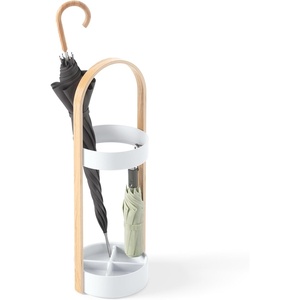 image:imageUmbra Bellwood Umbrella Stand SpaceSaving Steel 27Inch BlackWalnutWhiteNatural
