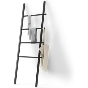 image:imageUmbra Leana Decorative Ladder Expandable Blanket Rack Bathroom Towel Holder and Clothes Organizer Regular WhiteBlack