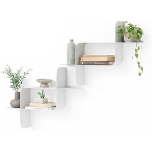 image:imageUmbra Montage Floating Wall Shelf Metal Set of 2 BlackWhite
