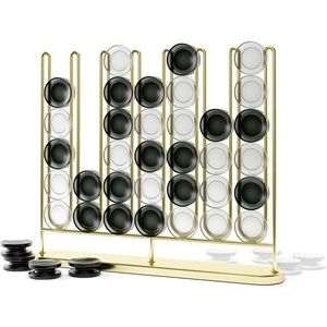 image:imageUmbra STAX FourinARow Table Game for Adults Brass  Coffee table game game room living room office adult game nightBrass
