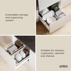 image:imagePeggy Kitchen Drawer Cupboard Organizer Tray  Adjustable Storage System For Food Containers Cookware Serveware Utensils and More White  Nonslip feet fits cabinets or shelves quick assembly 32 pegs included impactresistant plasticGrey