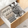 image:imagePeggy Kitchen Drawer Cupboard Organizer Tray  Adjustable Storage System For Food Containers Cookware Serveware Utensils and More White  Nonslip feet fits cabinets or shelves quick assembly 32 pegs included impactresistant plasticGrey