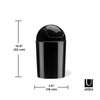 image:imageUmbra 125 Gallon Mini Waste Can with Removable SwingTop Lid  Small Garbage Bin for Kitchen Bathroom Bedroom Office  Compact Trash Can Fit Under Tables amp Counters  YellowGalaxy