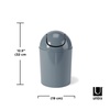 image:imageUmbra 125 Gallon Mini Waste Can with Removable SwingTop Lid  Small Garbage Bin for Kitchen Bathroom Bedroom Office  Compact Trash Can Fit Under Tables amp Counters  YellowSlate Blue