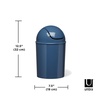 image:imageUmbra 125 Gallon Mini Waste Can with Removable SwingTop Lid  Small Garbage Bin for Kitchen Bathroom Bedroom Office  Compact Trash Can Fit Under Tables amp Counters  YellowBlue