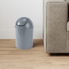 image:imageUmbra 125 Gallon Mini Waste Can with Removable SwingTop Lid  Small Garbage Bin for Kitchen Bathroom Bedroom Office  Compact Trash Can Fit Under Tables amp Counters  YellowSteel Blue