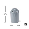 image:imageUmbra 125 Gallon Mini Waste Can with Removable SwingTop Lid  Small Garbage Bin for Kitchen Bathroom Bedroom Office  Compact Trash Can Fit Under Tables amp Counters  YellowSteel Blue
