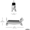 image:imageUmbra Ali Cat Ring Holder Jewelry Storage Holds 9 Rings Chrome  Metal construction velvet padded base scratch protection gift for holidays birthdays and more