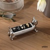 image:imageUmbra Ali Cat Ring Holder Jewelry Storage Holds 9 Rings Chrome  Metal construction velvet padded base scratch protection gift for holidays birthdays and more