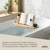 image:imageUmbra Aquala Bath Caddy Extendable Bathtub Tray with Phone Holder Natural  Bamboo nonslip silicone arms fits most tubs waterproof holds book and wine glassNatural