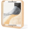 image:imageUmbra Bellwood 5x7 Desk Picture Frame with Bent Wood Trim and TwoSided Rotating Display Natural  Beech wood 360 degree pivot two photo display portrait or landscape wipe cleanNatural