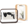 image:imageUmbra Bellwood 5x7 Desk Picture Frame with Bent Wood Trim and TwoSided Rotating Display Natural  Beech wood 360 degree pivot two photo display portrait or landscape wipe cleanNatural