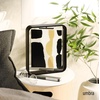 image:imageUmbra Bellwood 5x7 Desk Picture Frame with Bent Wood Trim and TwoSided Rotating Display Natural  Beech wood 360 degree pivot two photo display portrait or landscape wipe cleanBlack