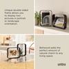 image:imageUmbra Bellwood 5x7 Desk Picture Frame with Bent Wood Trim and TwoSided Rotating Display Natural  Beech wood 360 degree pivot two photo display portrait or landscape wipe cleanAged Walnut