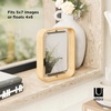 image:imageUmbra Bellwood 5x7 Desk Picture Frame with Bent Wood Trim and TwoSided Rotating Display Natural  Beech wood 360 degree pivot two photo display portrait or landscape wipe cleanNatural