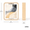 image:imageUmbra Bellwood 5x7 Desk Picture Frame with Bent Wood Trim and TwoSided Rotating Display Natural  Beech wood 360 degree pivot two photo display portrait or landscape wipe cleanNatural
