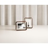 image:imageUmbra Bellwood 5x7 Desk Picture Frame with Bent Wood Trim and TwoSided Rotating Display Natural  Beech wood 360 degree pivot two photo display portrait or landscape wipe cleanAged Walnut