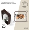image:imageUmbra Bellwood 5x7 Desk Picture Frame with Bent Wood Trim and TwoSided Rotating Display Natural  Beech wood 360 degree pivot two photo display portrait or landscape wipe cleanAged Walnut