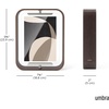 image:imageUmbra Bellwood 5x7 Desk Picture Frame with Bent Wood Trim and TwoSided Rotating Display Natural  Beech wood 360 degree pivot two photo display portrait or landscape wipe cleanAged Walnut
