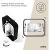 image:imageUmbra Bellwood 5x7 Desk Picture Frame with Bent Wood Trim and TwoSided Rotating Display Natural  Beech wood 360 degree pivot two photo display portrait or landscape wipe cleanBlack