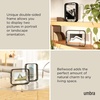 image:imageUmbra Bellwood 5x7 Desk Picture Frame with Bent Wood Trim and TwoSided Rotating Display Natural  Beech wood 360 degree pivot two photo display portrait or landscape wipe cleanBlack