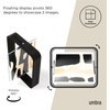 image:imageUmbra Bellwood 5x7 Desk Picture Frame with Bent Wood Trim and TwoSided Rotating Display Natural  Beech wood 360 degree pivot two photo display portrait or landscape wipe cleanBlack